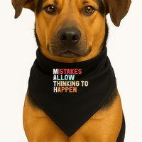 Mistakes Allow Thinking To Happen Math Teacher Math Amazon.com USA-Made Doggie Bandana