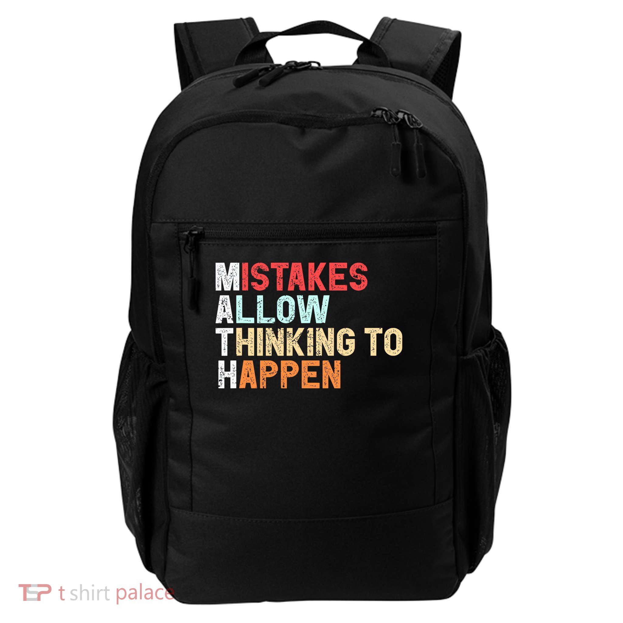 Mistakes Allow Thinking To Happen Math Teacher Math Amazon.com Backpack