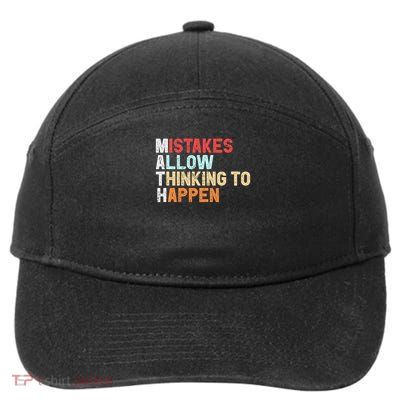 Mistakes Allow Thinking To Happen Math Teacher Math Amazon.com 7-Panel Snapback Hat
