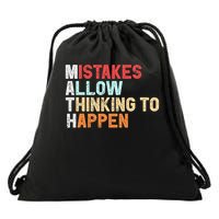 Mistakes Allow Thinking To Happen Math Teacher Math Amazon.com Drawstring Bag