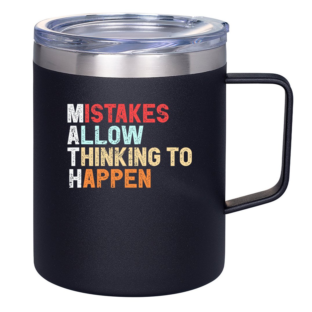 Mistakes Allow Thinking To Happen Math Teacher Math Amazon.com 12oz Stainless Steel Coffee Mug