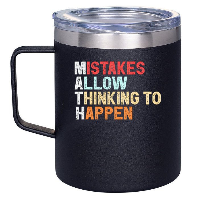 Mistakes Allow Thinking To Happen Math Teacher Math Amazon.com 12oz Stainless Steel Coffee Mug