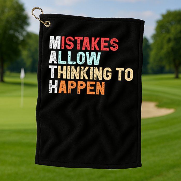 Mistakes Allow Thinking To Happen Math Teacher Math Amazon.com Golf Towel