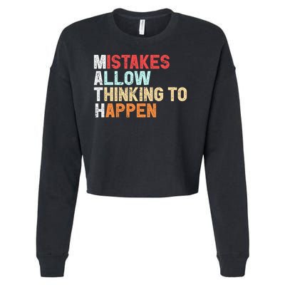 Mistakes Allow Thinking To Happen Math Teacher Math Amazon.com Cropped Pullover Crew