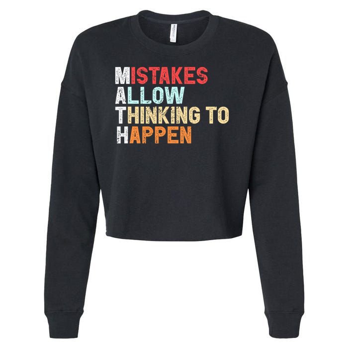Mistakes Allow Thinking To Happen Math Teacher Math Amazon.com Cropped Pullover Crew