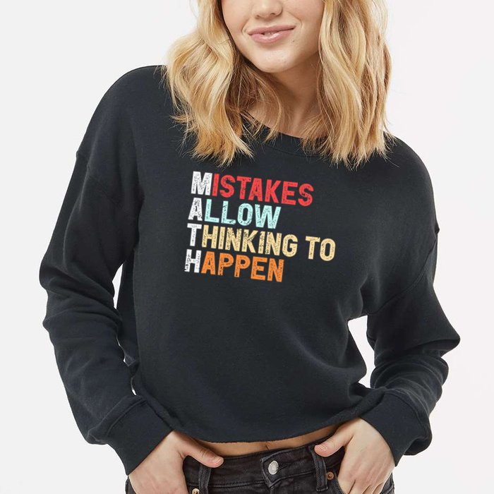 Mistakes Allow Thinking To Happen Math Teacher Math Amazon.com Cropped Pullover Crew