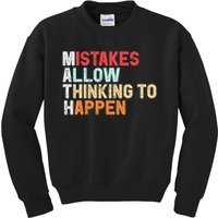 Mistakes Allow Thinking To Happen Math Teacher Math Amazon.com Kids Sweatshirt