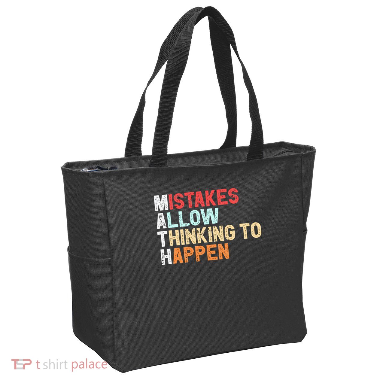 Mistakes Allow Thinking To Happen Math Teacher Math Amazon.com Zip Tote Bag