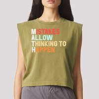 Mistakes Allow Thinking To Happen Math Teacher Math Amazon.com Garment-Dyed Women's Muscle Tee
