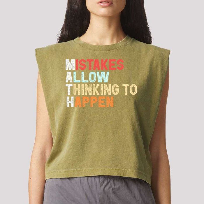 Mistakes Allow Thinking To Happen Math Teacher Math Amazon.com Garment-Dyed Women's Muscle Tee