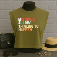 Mistakes Allow Thinking To Happen Math Teacher Math Amazon.com Garment-Dyed Women's Muscle Tee