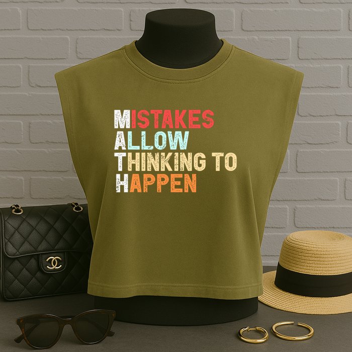 Mistakes Allow Thinking To Happen Math Teacher Math Amazon.com Garment-Dyed Women's Muscle Tee