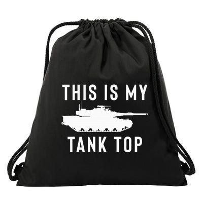 M1 Abrams Tank Funny Sarcastic Military Pun Gift Drawstring Bag