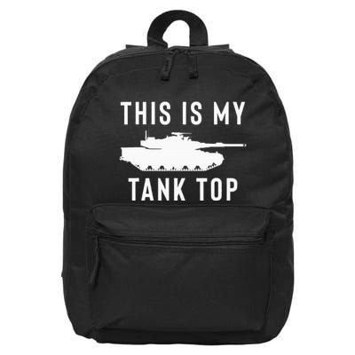 M1 Abrams Tank Funny Sarcastic Military Pun Gift 16 in Basic Backpack