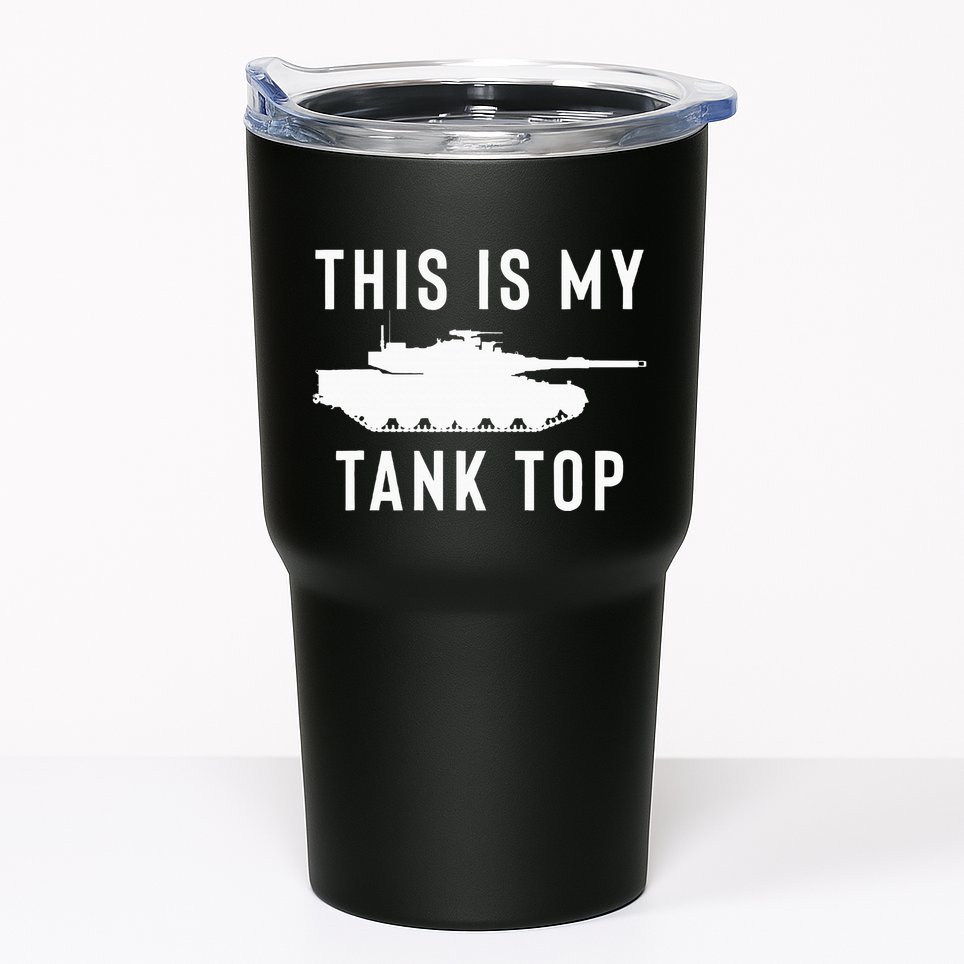 M1 Abrams Tank Funny Sarcastic Military Pun Gift Tumbler