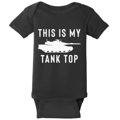 M1 Abrams Tank Funny Sarcastic Military Pun Gift Baby Bodysuit
