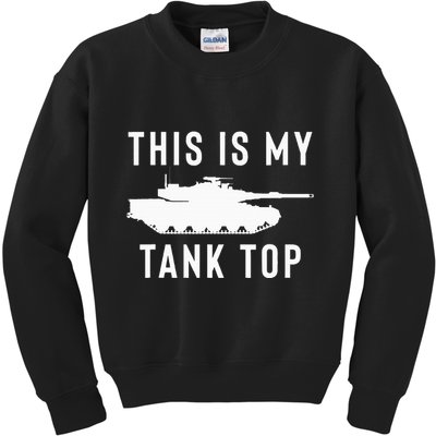 M1 Abrams Tank Funny Sarcastic Military Pun Gift Kids Sweatshirt