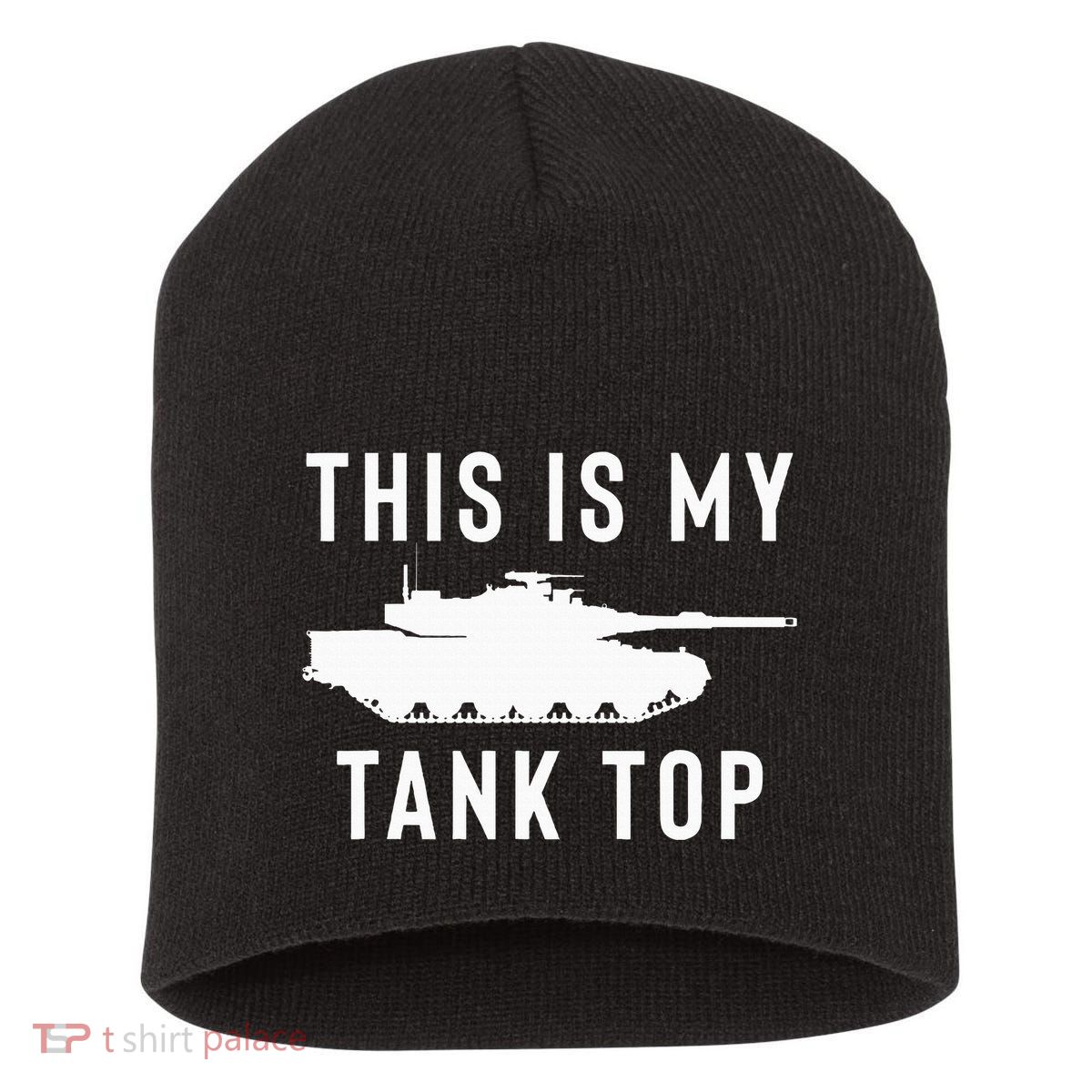 M1 Abrams Tank Funny Sarcastic Military Pun Gift Short Acrylic Beanie
