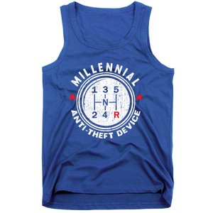 Millennial Anti Theft Device Car Lover Auto Mechanic Gift Tank Top