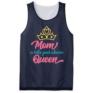 Mom A Title Just Above Queen Mesh Reversible Basketball Jersey Tank