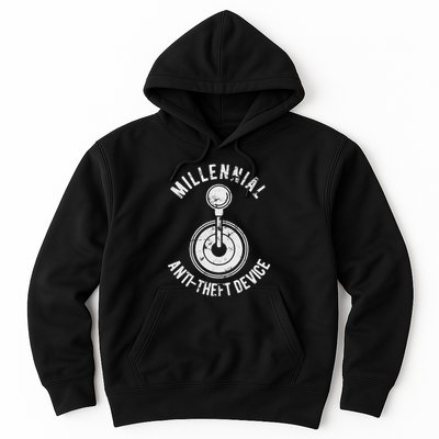 Millennial Anti Theft Device Funny Manual Transmission Hoodie