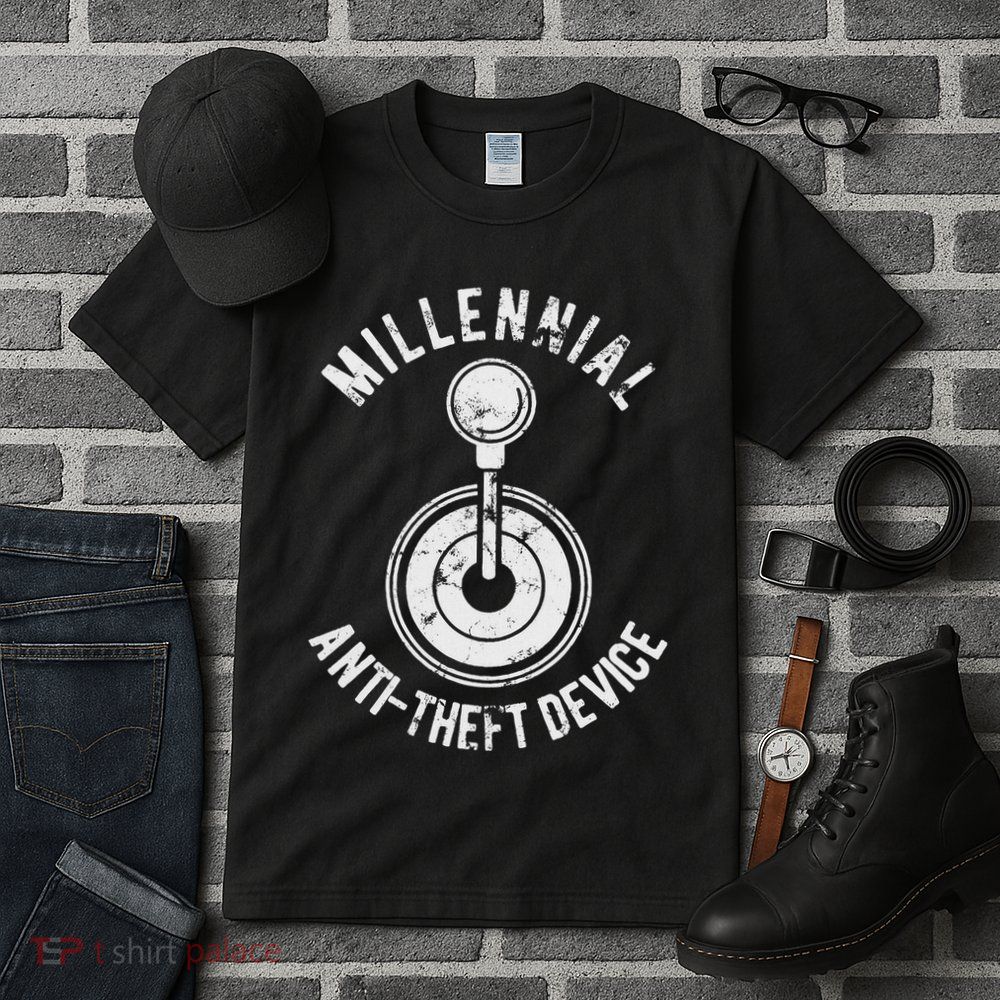 Millennial Anti Theft Device Funny Manual Transmission Tall T-Shirt