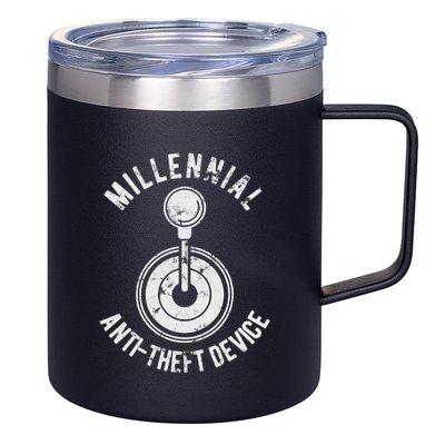 Millennial Anti Theft Device Funny Manual Transmission 12oz Stainless Steel Coffee Mug