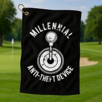 Millennial Anti Theft Device Funny Manual Transmission Golf Towel