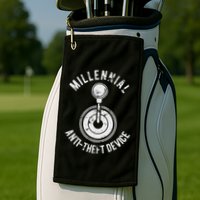 Millennial Anti Theft Device Funny Manual Transmission Golf Towel