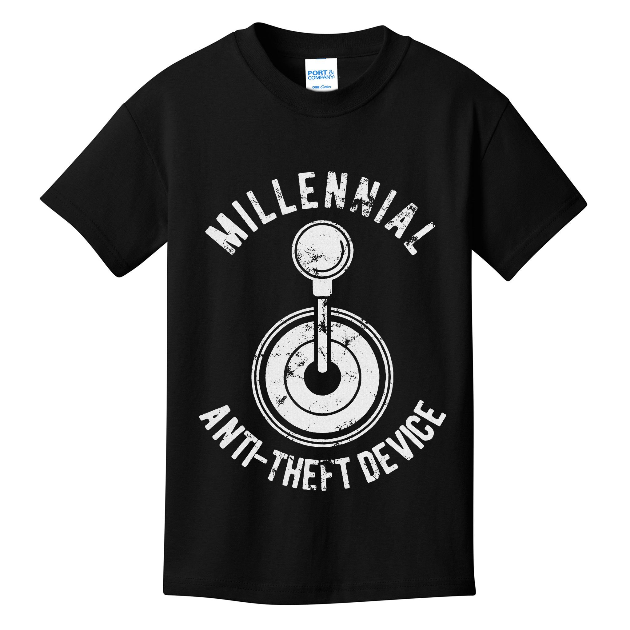 Millennial Anti Theft Device Funny Manual Transmission Kids T-Shirt