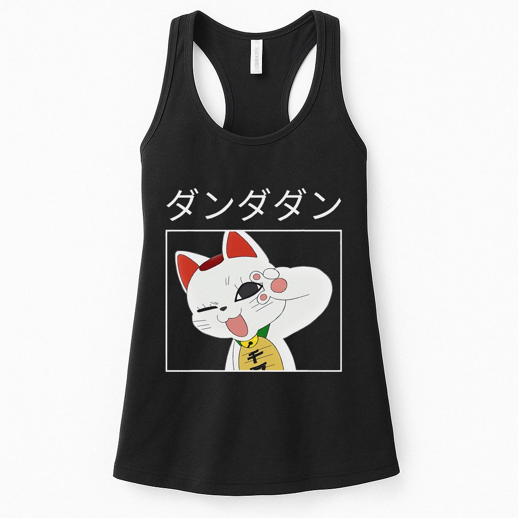 Momo Ayase Turbo Granny Ken Takakura White Anime Cute Cat Womens Tank Top
