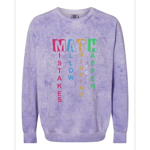 Mistakes Allow Thinking To Happen School Math Teacher Colorblast Crewneck Sweatshirt