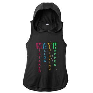 Mistakes Allow Thinking To Happen School Math Teacher Ladies PosiCharge Tri-Blend Wicking Draft Hoodie Tank