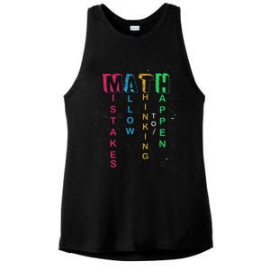 Mistakes Allow Thinking To Happen School Math Teacher Ladies PosiCharge Tri-Blend Wicking Tank