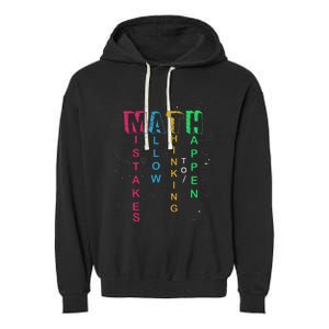 Mistakes Allow Thinking To Happen School Math Teacher Garment-Dyed Fleece Hoodie