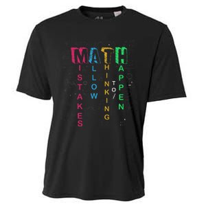 Mistakes Allow Thinking To Happen School Math Teacher Cooling Performance Crew T-Shirt