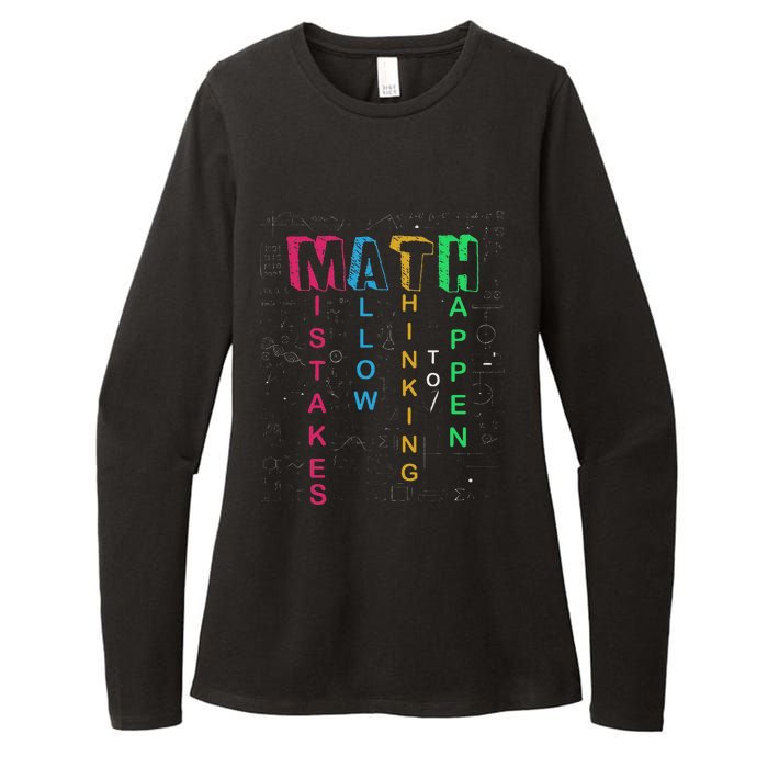 Mistakes Allow Thinking To Happen School Math Teacher Womens CVC Long Sleeve Shirt