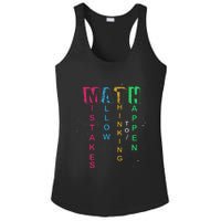 Mistakes Allow Thinking To Happen School Math Teacher Ladies PosiCharge Competitor Racerback Tank