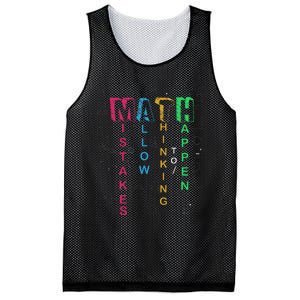 Mistakes Allow Thinking To Happen School Math Teacher Mesh Reversible Basketball Jersey Tank