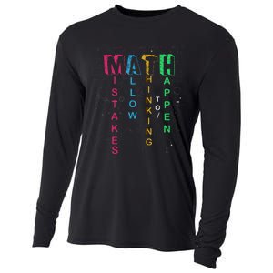 Mistakes Allow Thinking To Happen School Math Teacher Cooling Performance Long Sleeve Crew