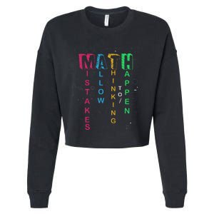 Mistakes Allow Thinking To Happen School Math Teacher Cropped Pullover Crew