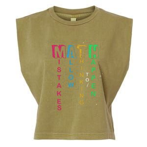 Mistakes Allow Thinking To Happen School Math Teacher Garment-Dyed Women's Muscle Tee