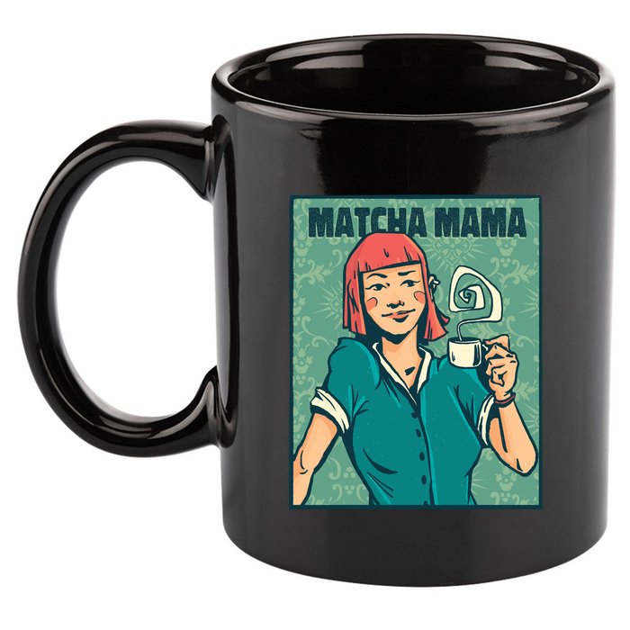 Matcha Mama 11oz C Handle Ceramic Mug