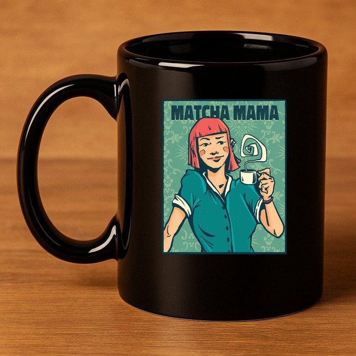 Matcha Mama 11oz C Handle Ceramic Mug