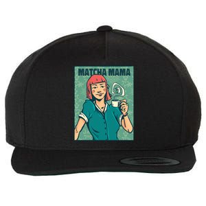 Matcha Mama Wool Snapback Cap