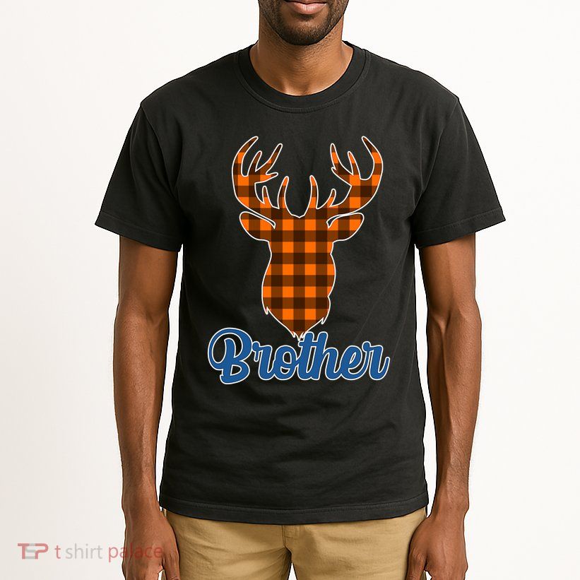 Matching Holiday Family Plaid Reindeer Brother Tall T-Shirt