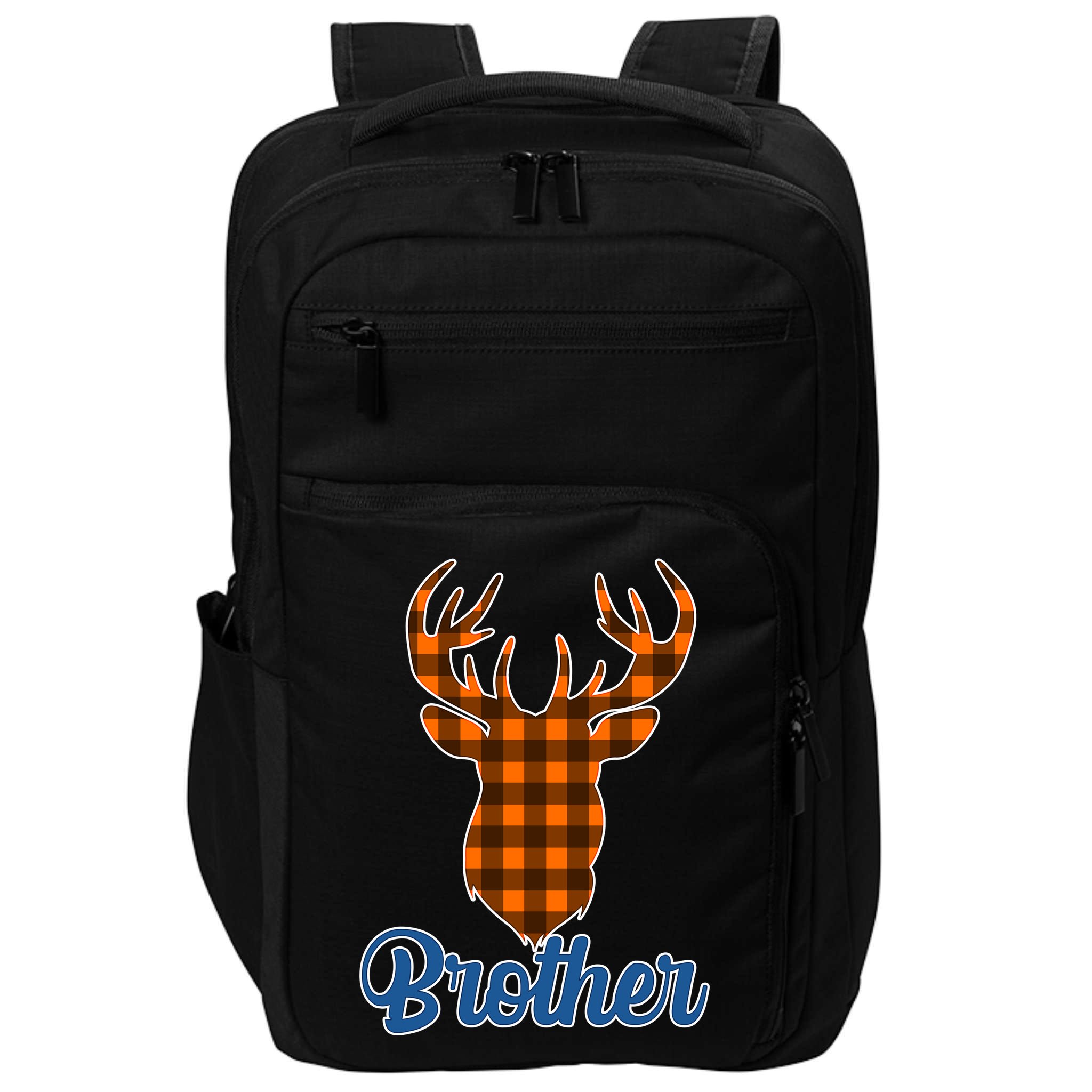 Matching Holiday Family Plaid Reindeer Brother Impact Tech Backpack