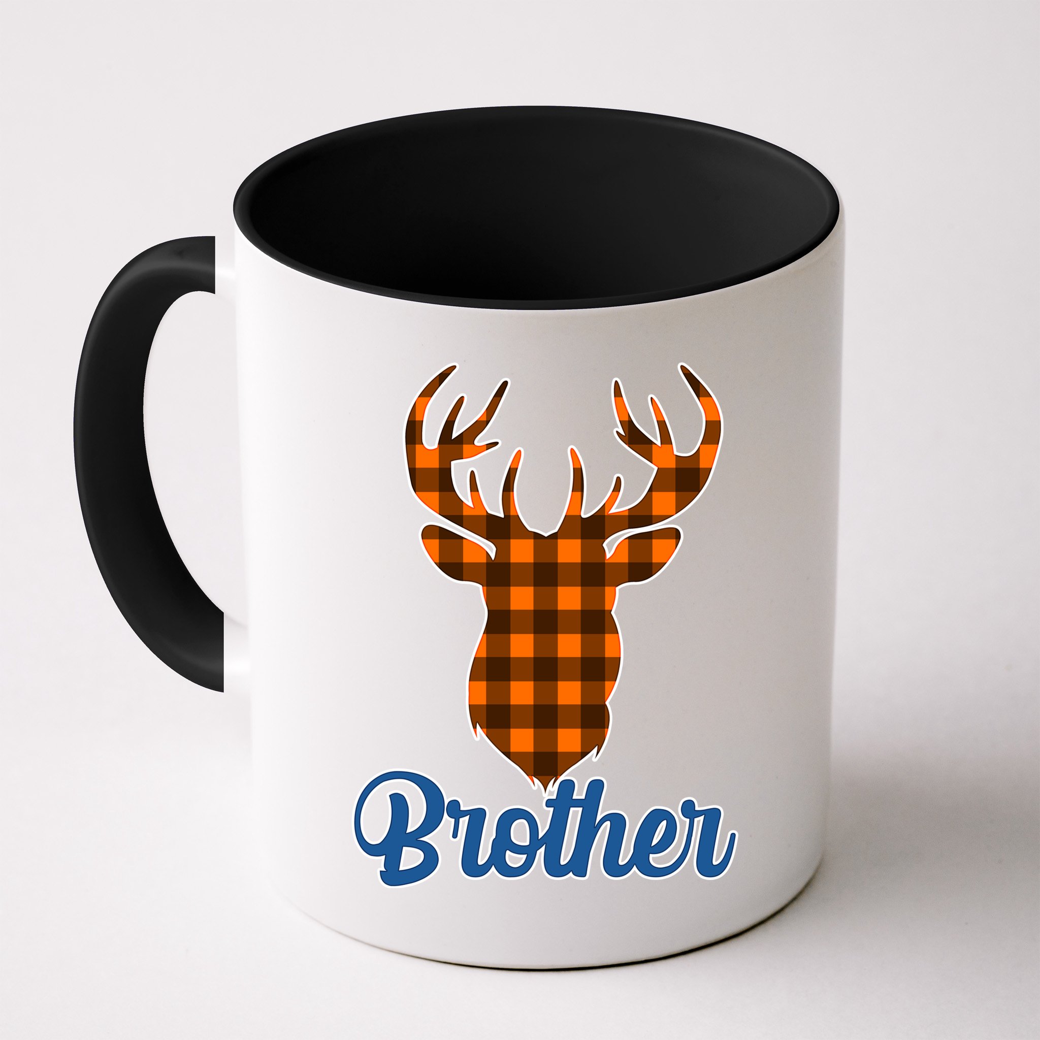 Matching Holiday Family Plaid Reindeer Brother Mug