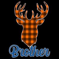 Matching Holiday Family Plaid Reindeer Brother Cooling Performance Long Sleeve Crew