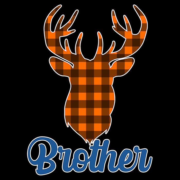 Matching Holiday Family Plaid Reindeer Brother Cooling Performance Long Sleeve Crew